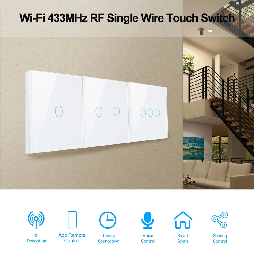 Interrupteur Tactile WiFi 1/2/3 Gang - Compatible Tuya et Alexa - Digital StoreInterrupteur Tactile WiFi 1/2/3 Gang - Compatible Tuya et AlexaDigital Store5299548964539