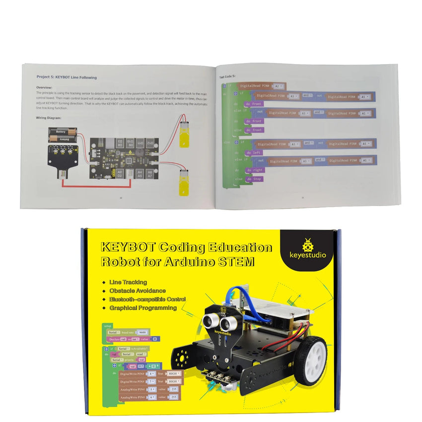 Kit Voiture Robot Programmable Keyestudio Ellybot STEM - Ardu37 - Digital StoreKit Voiture Robot Programmable Keyestudio Ellybot STEM - Ardu37Digital Store4748722267245