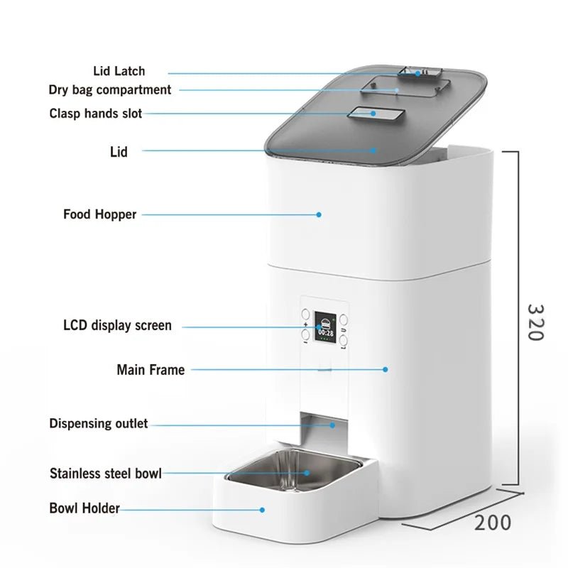 Papifeeder – mangeoire électronique intelligente écologique pour animaux de compagnie, mangeoire automatique pour chiens et chats - Digital StorePapifeeder – mangeoire électronique intelligente écologique pour animaux de compagnie, mangeoire automatique pour chiens et chatsDigital Store