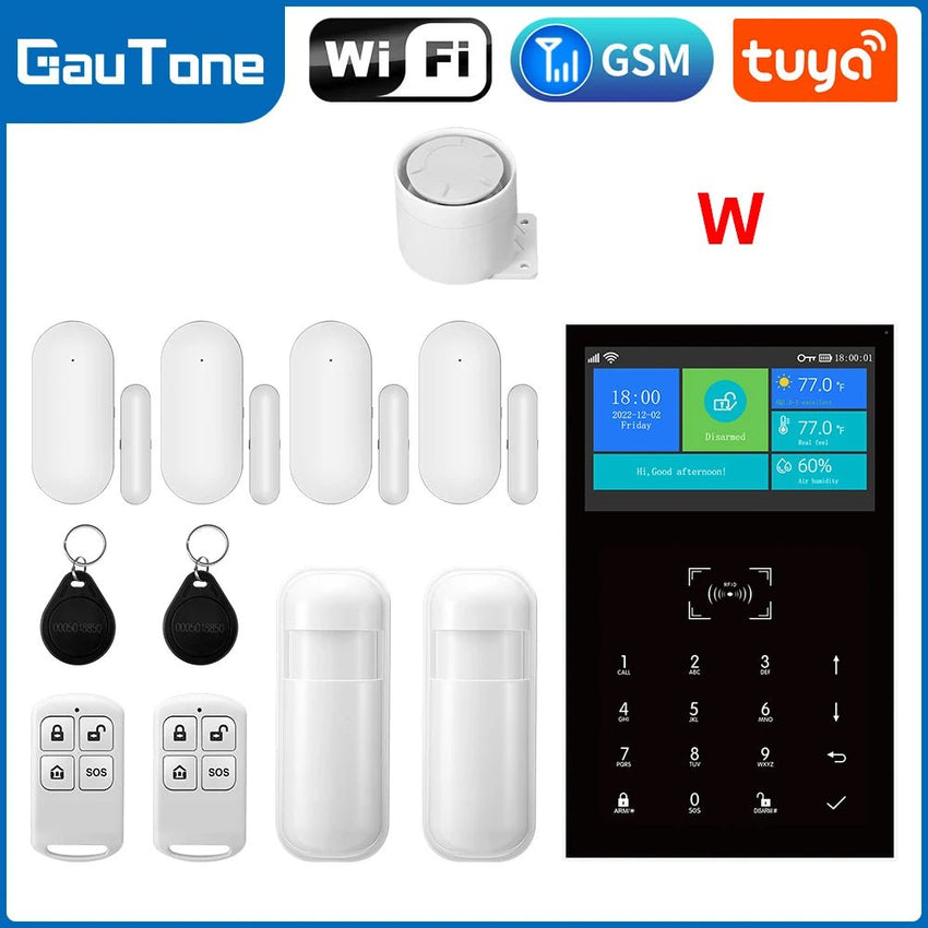 Système d'Alarme Sans Fil GauTone - WiFi/GSM, 4.3'' Écran, Alexa - Digital StoreSystème d'Alarme Sans Fil GauTone - WiFi/GSM, 4.3'' Écran, AlexaDigital Store